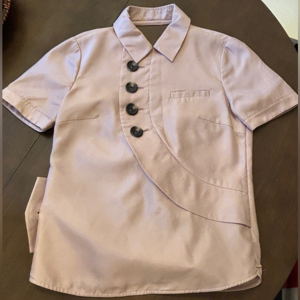 Self Portrait Collared Open Back Blouse